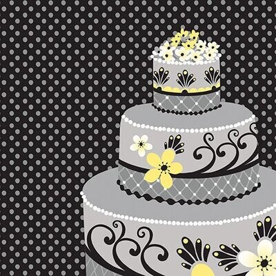 Napkins-LN-Chic Wedding Cake-16pkg-3ply (Discontinued)