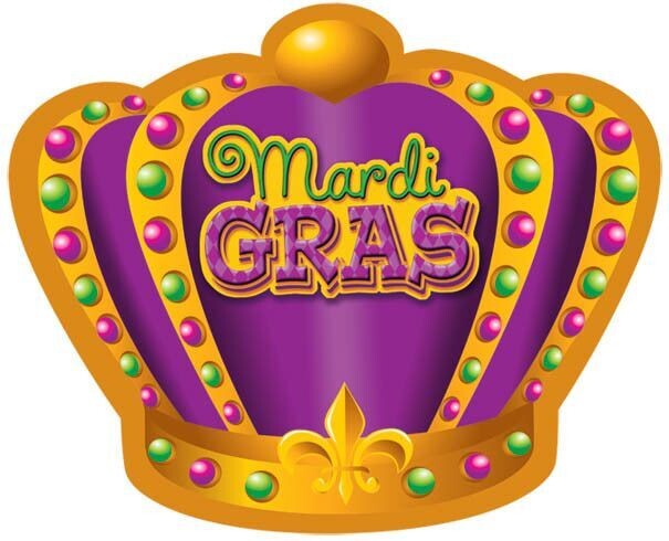 Cutouts- Mardi Gras -6~12&#39;&#39;-30pk