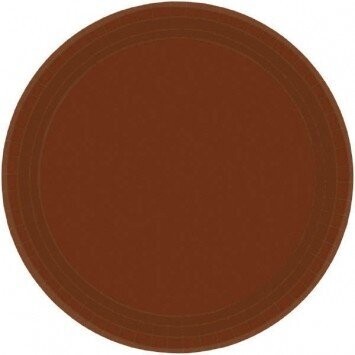 Plates-BEV-Chocolate Brown-Value/60pk-Paper