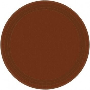 Plates-BEV-Chocolate Brown-Value/60pk-Paper