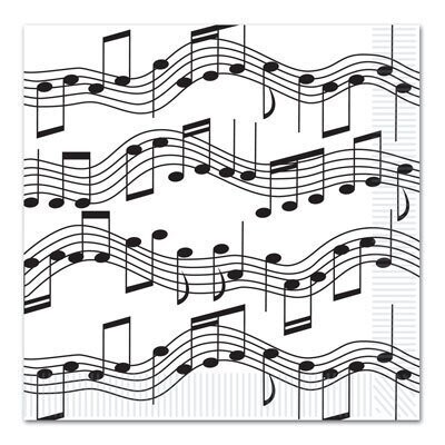Napkins-LN-Musical Notes-16pkg-2ply - Discontinued