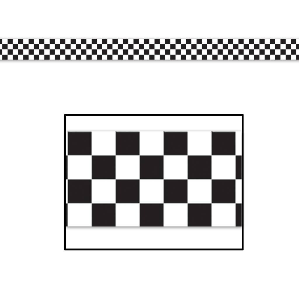 Party Tape-Plastic-Checkered Flag-1pkg-50ft