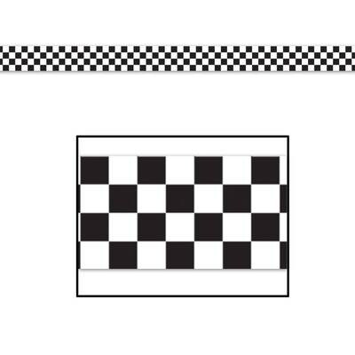 Party Tape-Plastic-Checkered Flag-1pkg-50ft