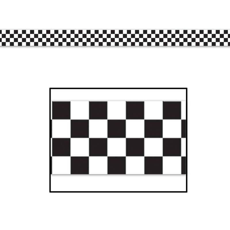 Party Tape-Plastic-Checkered Flag-1pkg-50ft