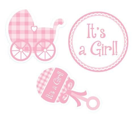 Cutouts-It&#39;s a Girl-3pkg-11&quot;-14&quot;