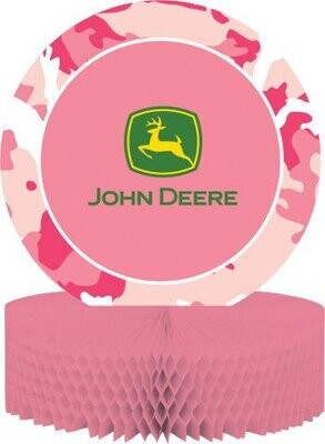 Centerpiece-Honeycomb-Pink John Deere-1pkg-11.75&quot;