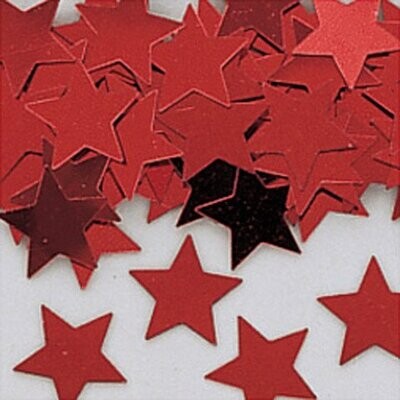 Confetti-Metallic Red Stars-14g