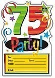 Invitations-75th bday-8pk