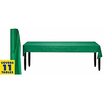 Tablecover Roll-Festive Green-100Ft-Plastic