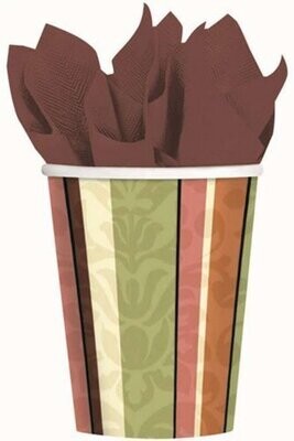 Cups-Decor stiripe-Paper-9oz-8pk (Discontinued)