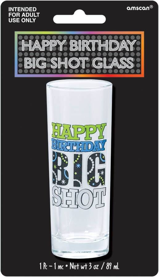 Shot Glass- HBD Big Shot-3oz