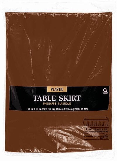 Table skirt-Rectangular-Chocolate Brown-Plastic - Discontinued