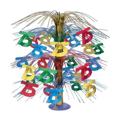 Centerpiece-Multi-Color Cascade-75th Celebration-1pkg-18&quot;