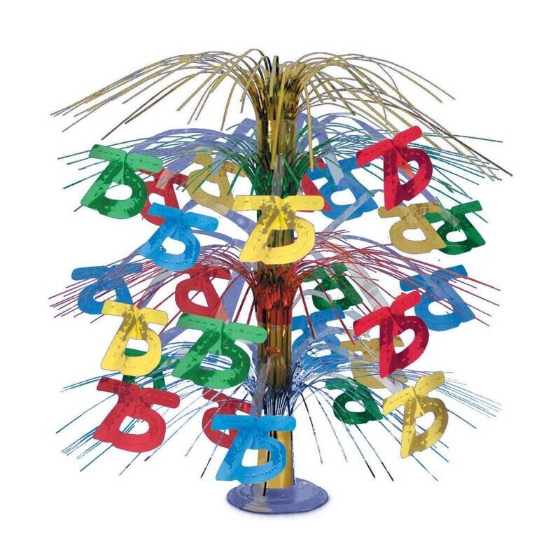 Centerpiece-Multi-Color Cascade-75th Celebration-1pkg-18&quot;