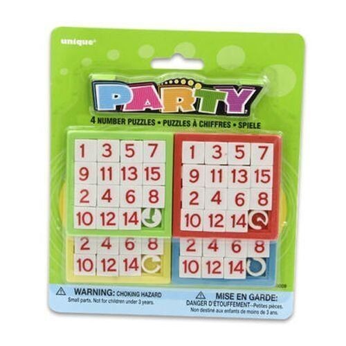 Favors- Mini Number Puzzles- 4pcs/2.25&quot;