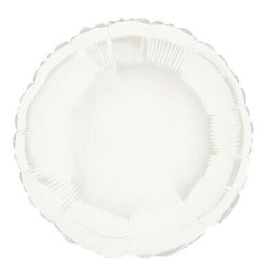 Foil Balloon - Round - White - 18''
