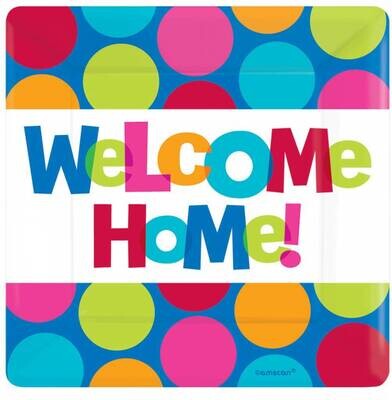 Plates- BEV- Welcome Home -Cabana Dot-16pk-2ply