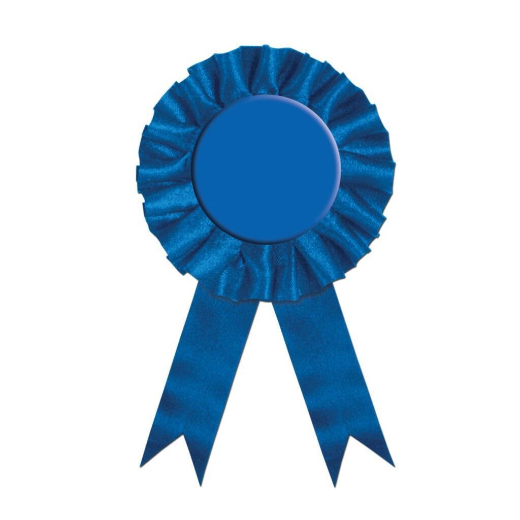 Award Ribbon-Plain Blue-1pkg-6.5&quot;