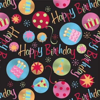 Gift Wrap-HBD Neon-5&#39; x 30&#39;&#39;