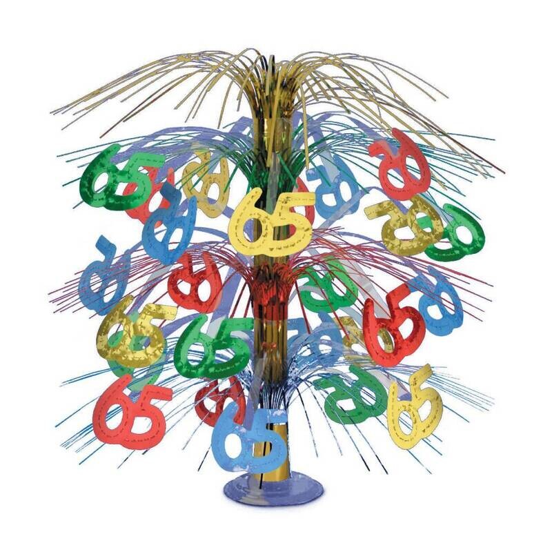 Centerpeice-Multi-Color Cascade-65th Celebration-1pkg-18&quot;