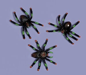 Party Favors- Rubber Spiders- 8pk