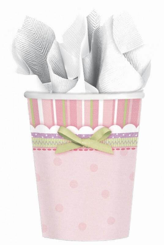 Cups-Carter&#39;s Baby Girl-Paper-9oz-8pk - Discontinued