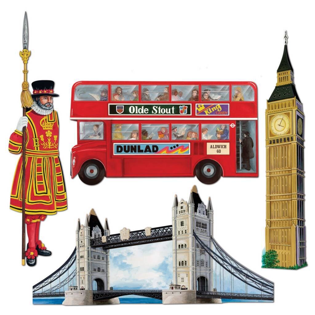 Cutouts-British Destinations-4pkg-19&quot;-26&quot;