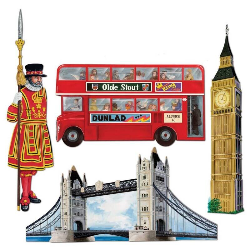 Cutouts-British Destinations-4pkg-19&quot;-26&quot;