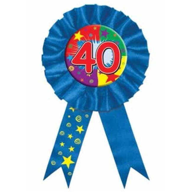 Award Button-40th Birthday-1pkg-6.5&quot;