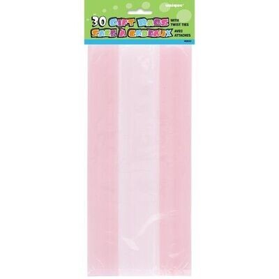 Loot Bags-Pink-30pk (11.5&#39;&#39;x5&quot;)