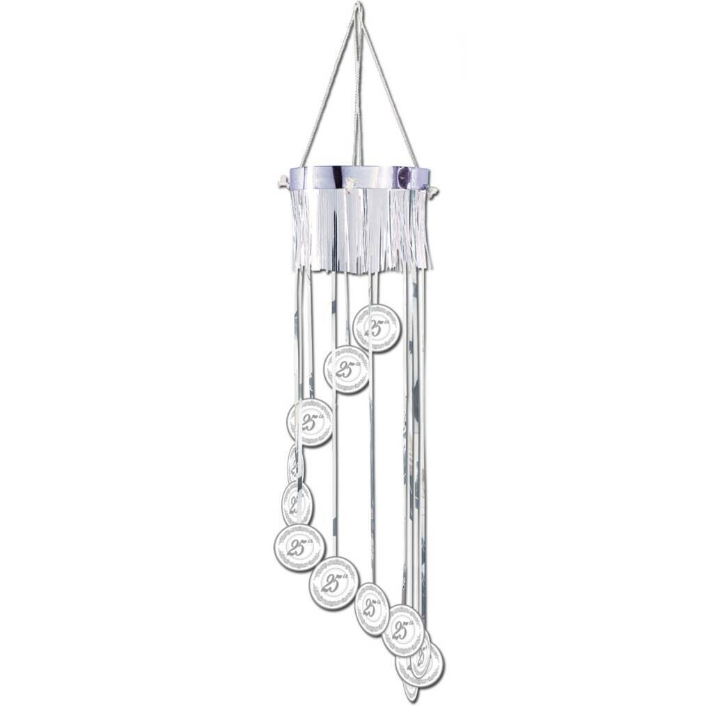 Hanging Column-Silver 25th Anniversary-1pkg-40&quot;