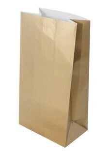 Loot Bags-Metallic Gold-10pcs-10&quot;x5.25&quot;x3.5&quot;