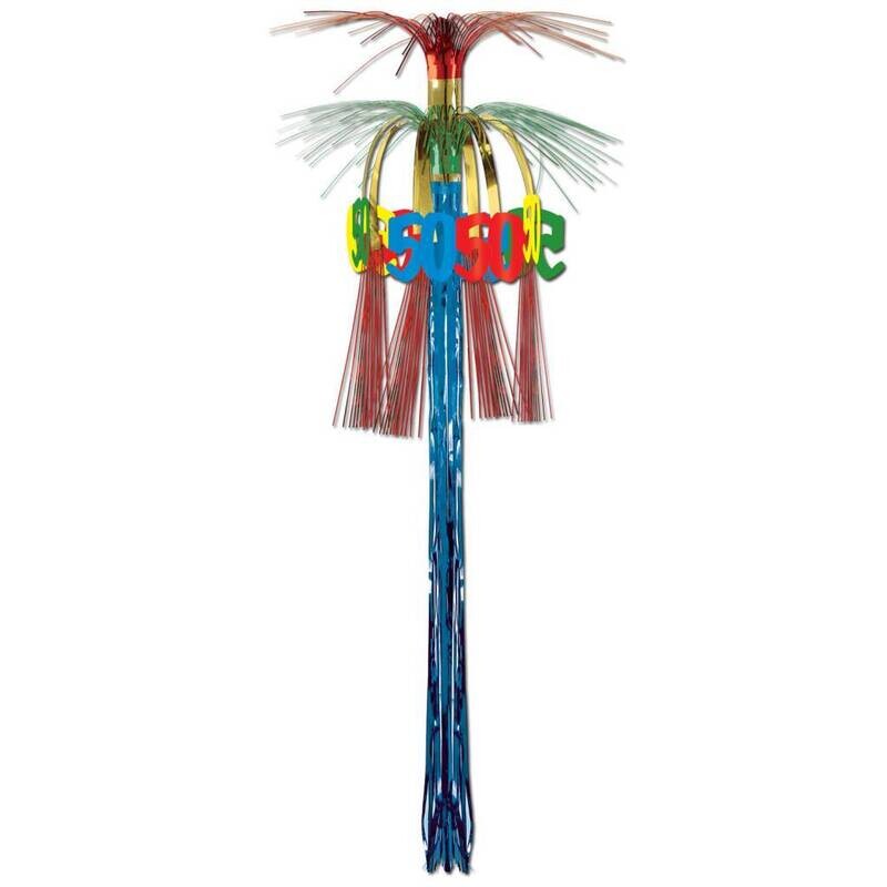 Hanging Column-Foil Cascade-50th Celebration-1pkg-36&quot; 