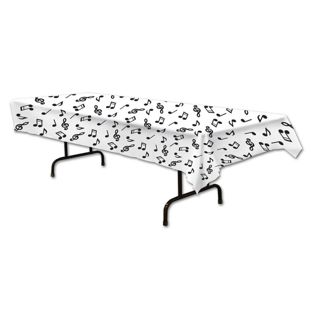 Tablecover-Rectangle-Musical Notes-54&#39;&#39;x108&#39;&#39;-Plastic - Discontinued