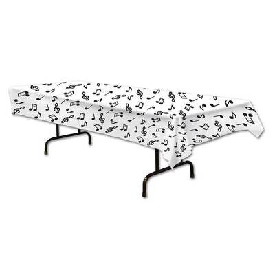 Tablecover-Rectangle-Musical Notes-54&#39;&#39;x108&#39;&#39;-Plastic - Discontinued