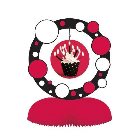 Centerpiece-Honeycomb-Cupcake Blowout Dots-1pkg-11.75&quot;