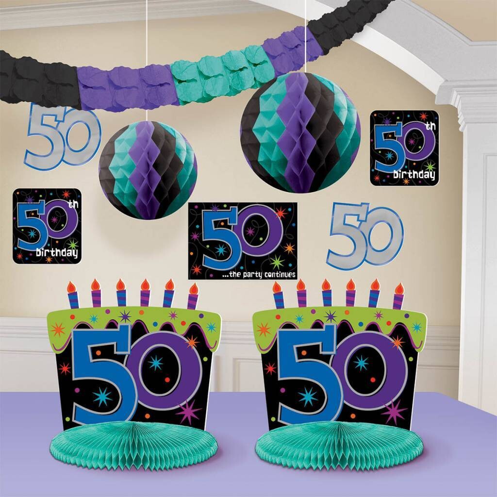 Room Decor Kit-50th Birthday-10pk