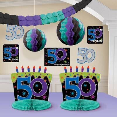 Room Decor Kit-50th Birthday-10pk