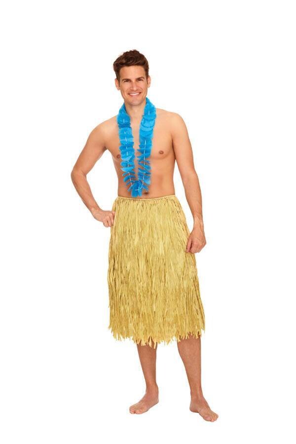 Grass Skirt -Natural-Summer Luau-XL