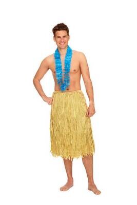 Grass Skirt -Natural-Summer Luau-XL