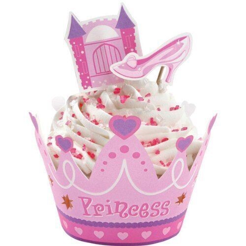 Cupcake Wraps &amp; Picks-Pink Princess-24pkg
