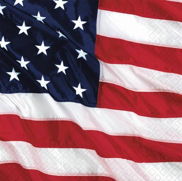 Napkins-BEV-US Flag-16pk-2ply