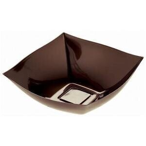 Bowl-Square-Chocolate Brown-12''-Plastic