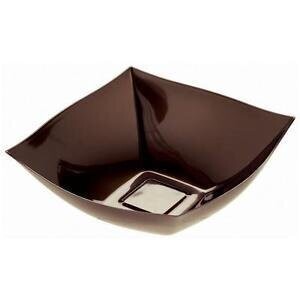 Bowl-Square-Chocolate Brown-12&#39;&#39;-Plastic