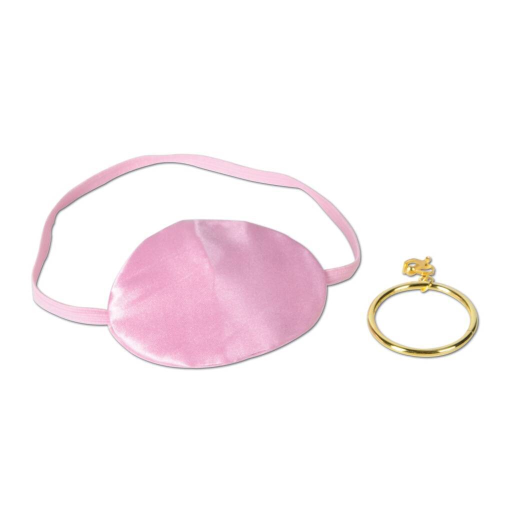 Eyepatch with Earring-Pink Pirate-1pkg