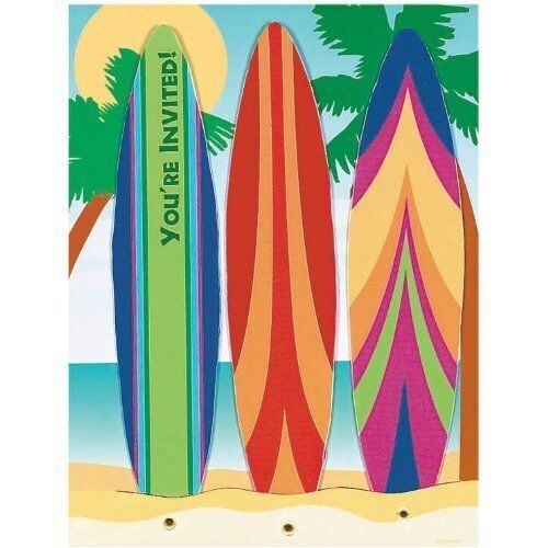 Invitations-Summer Luau-Catch a Wave-8pk (Discontinued)