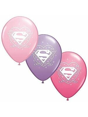 Latex Balloons-Super Girl-6pkg-12&quot;