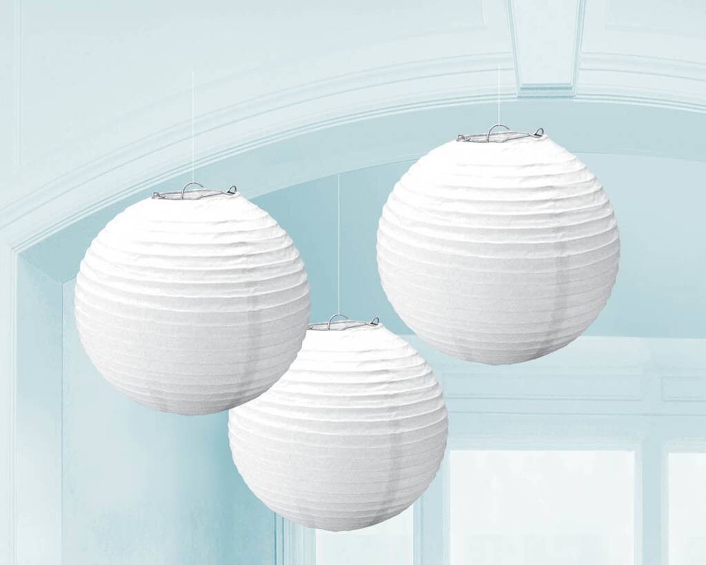 Paper Lanterns- White-3pk-9.5&#39;&#39;