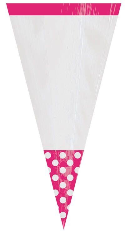 Favor Bags- Pink Dots- 10pk