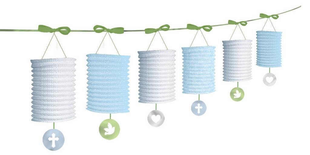 Lantern Garlands-Christening Blue-12ft